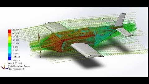 Aircraft Aerodynamic Flow Simulation with Solidworks 2015