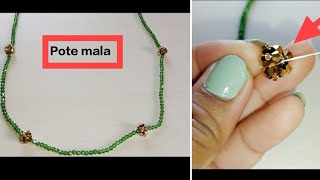 New simple and beautiful design Pote mala handmade beaded 💗