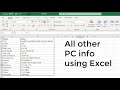 Get all the info of another PC with Excel