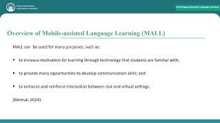 Technology enhanced Language Learning 2