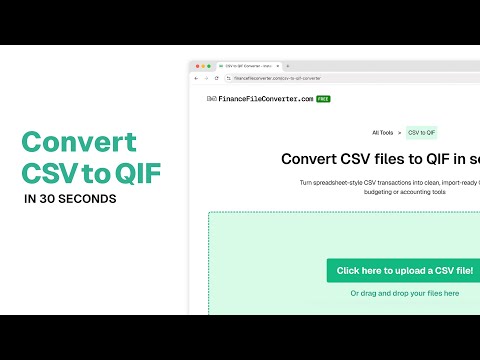 Convert CSV to QIF in 30 Seconds
