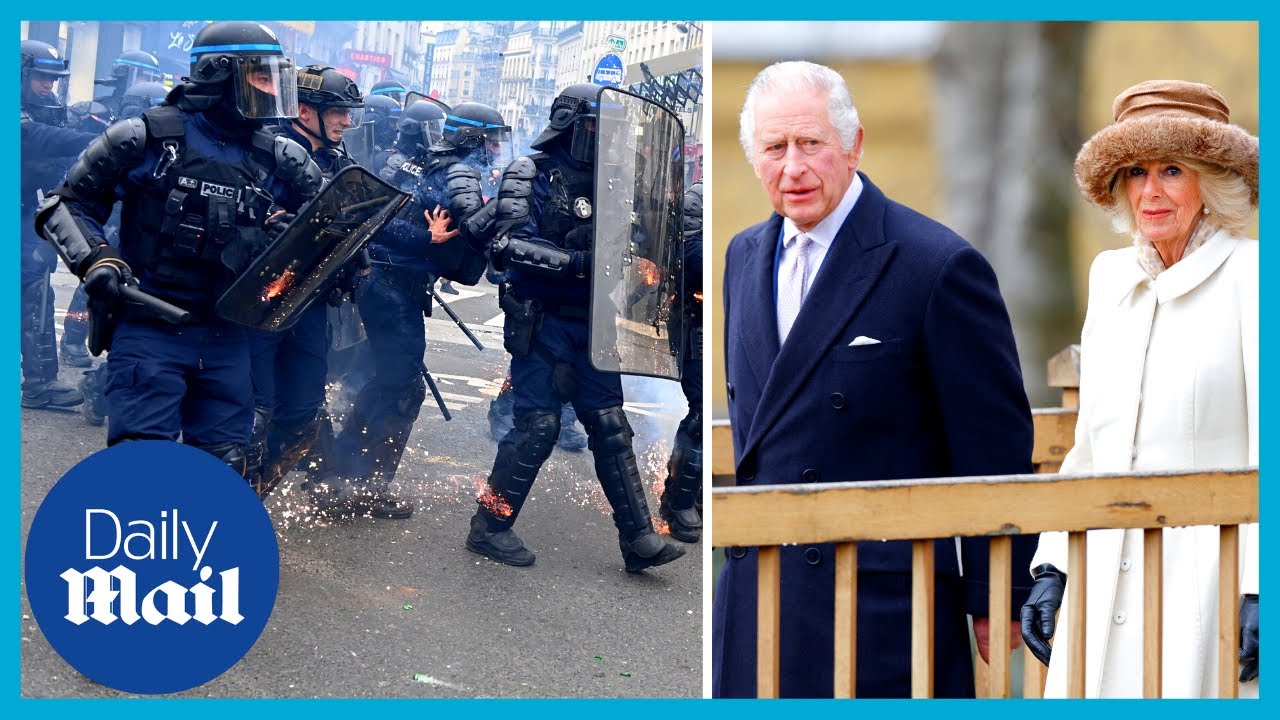 France: King Charles calls off visit amid violent protests - YouTube