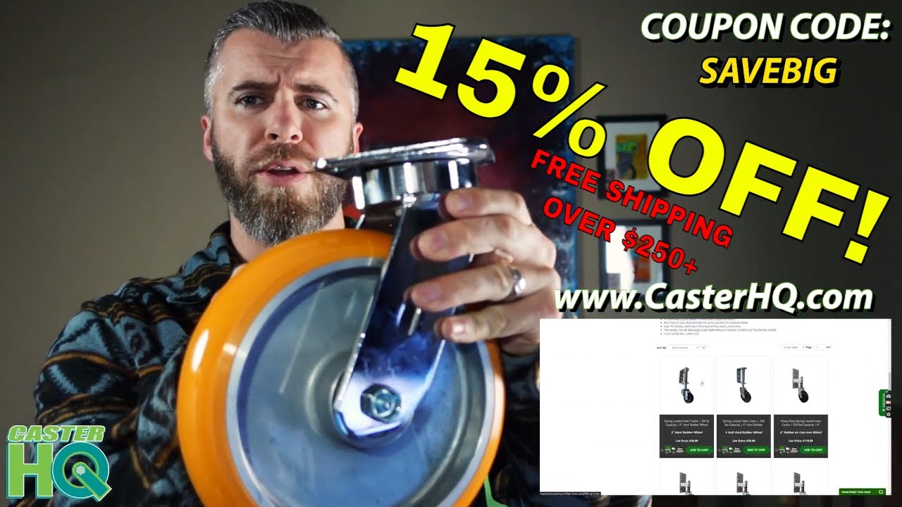 Caster and Wheel Sale of the Year! Use Coupon Code SAVEBIG shorts