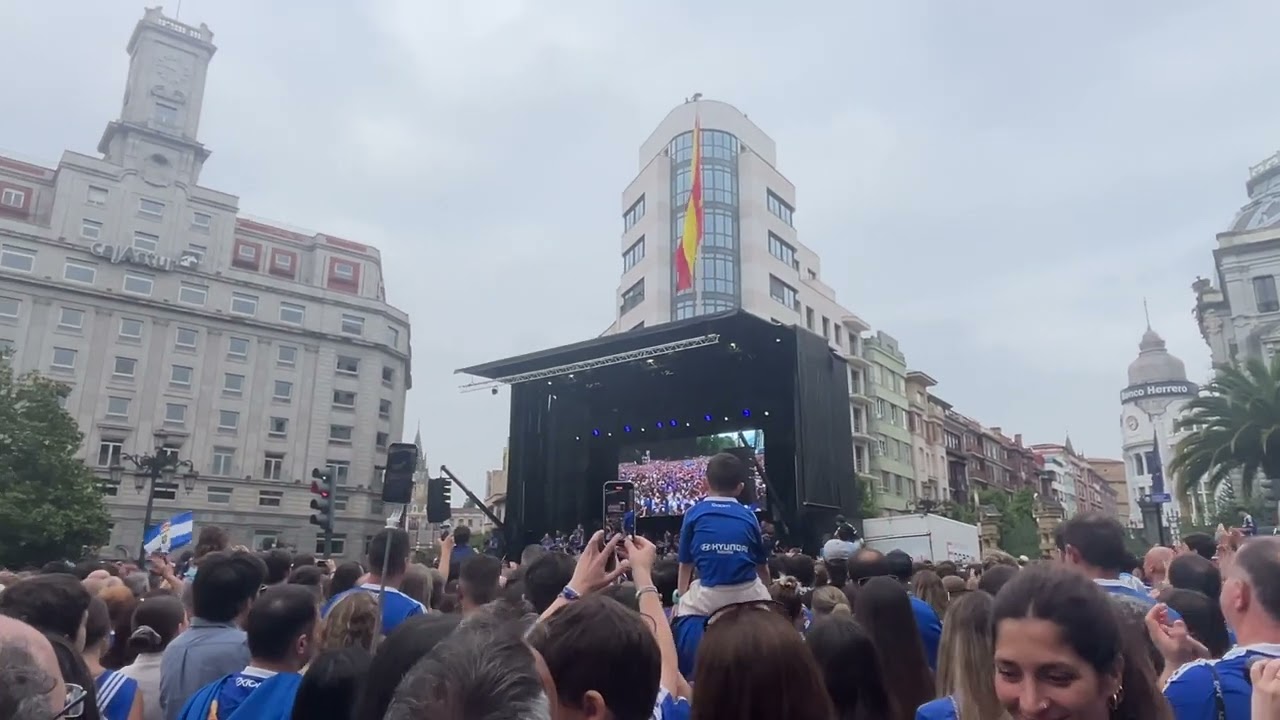 Real Oviedo, celebración histórica por el ascenso del Real Oviedo a Primera, 22 de junio de 2025