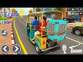 Tuk Tuk Rickshaw Driving Game: Modern City Collage Rickshaw pick drop service - android gameplay