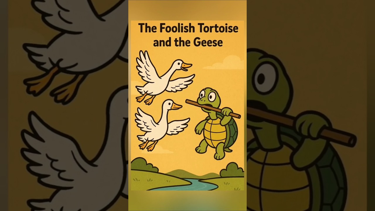 THE FOOLISH TORTOISE 🐢 AND THE GEESE🦆...a panchtantra story 📚(a story of a foolish 🐢)