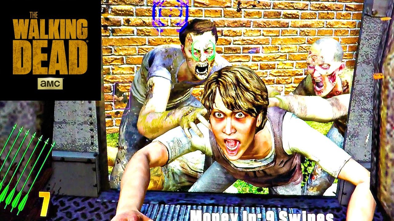 AMC The Walking Dead ARCADE Game Play! ホラーゲーム YouTube