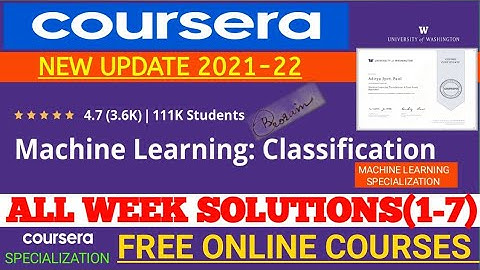 Machine Learning: Classification | Coursera All Week(1-6) Solutions.