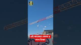 ইউরোপে ক্রেন অপারেটরের কাজ | Crane ooerator jon in Europe #automobile #crane #operator #work #viral