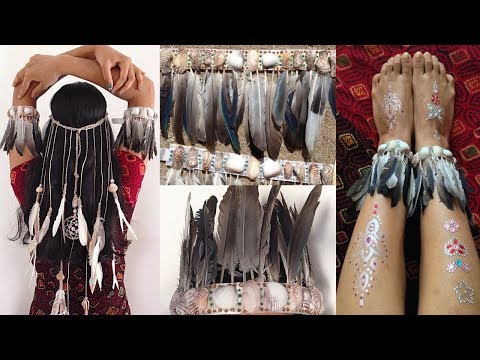 Diy Accessories From Feathers Shells Headband Anklets