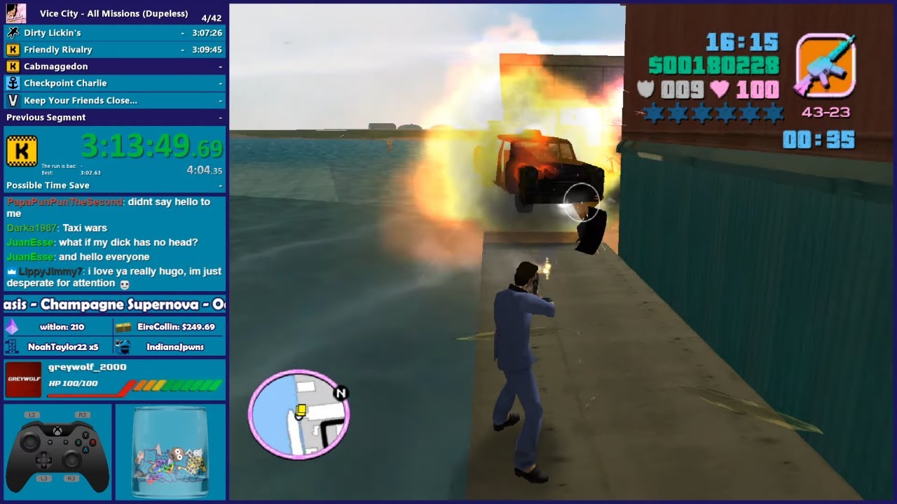 GTA Vice City All Missions Speedrun - Hugo_One Twitch Stream - 10/29 ...