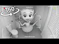 360° HIDDEN CAMERA !  Ballerina Cappuccina Comes To Get Me In My House!