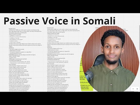 Passive Voices in Somali: Bilaw ilaa Dhamaad