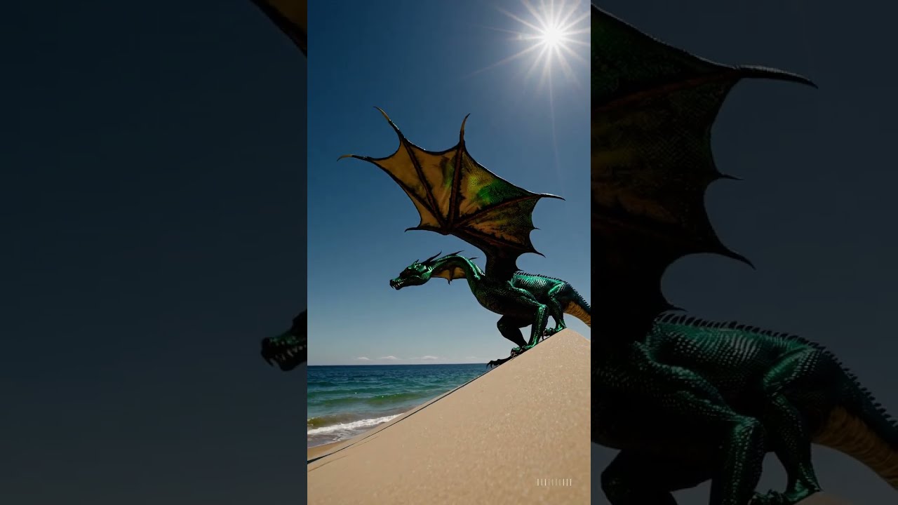 Beach Dragon Awakens 🐉🏖️☀️ 