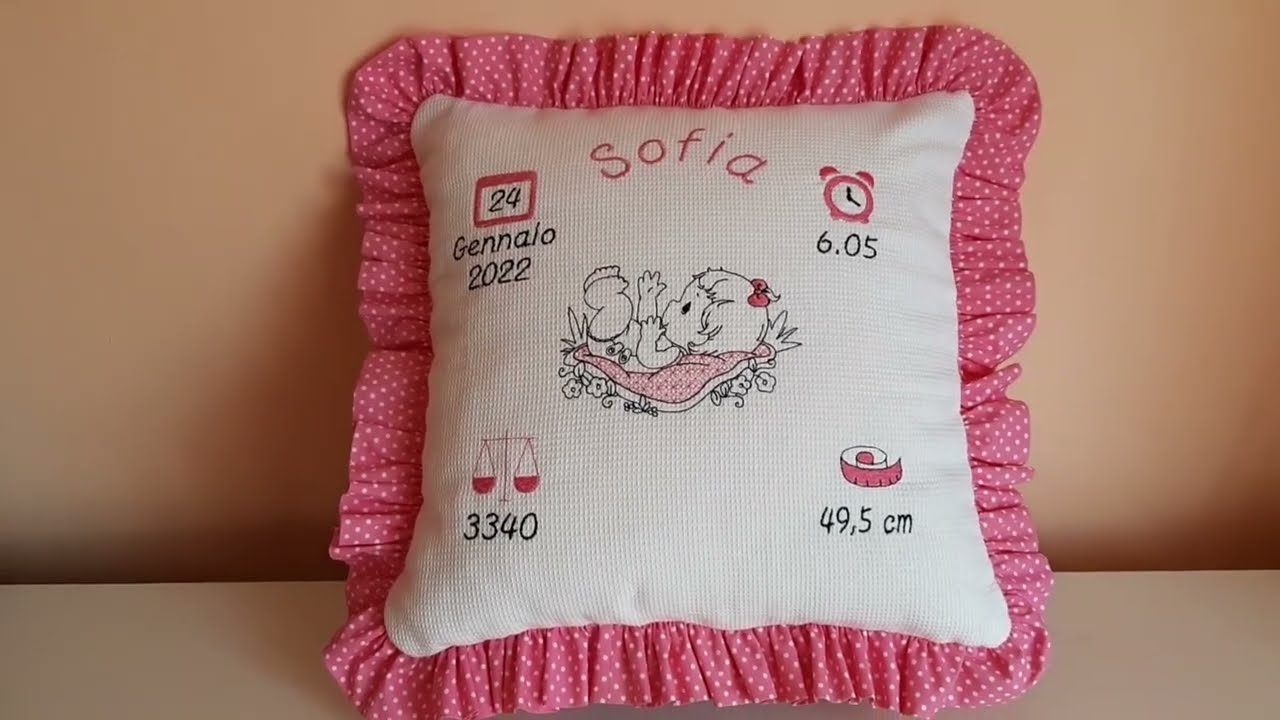 Cuscino con cerniera e volant tutorial cucito