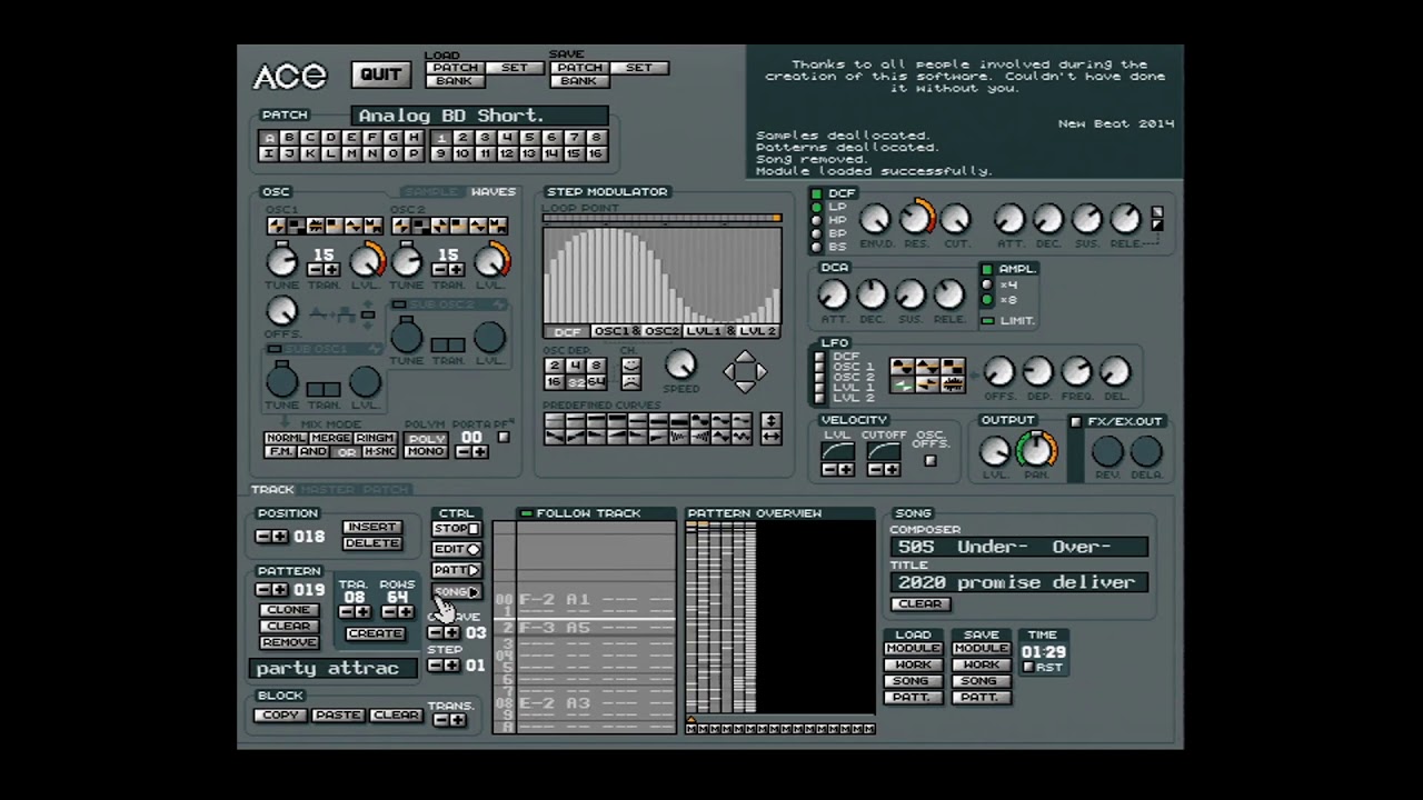 Underpromise Overdeliver by 505 (Atari Falcon ACE Tracker 2 music)