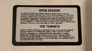 Open Seasonthe Tenants 2007 Sony Pictures Australian English Promotional Vhs Scr