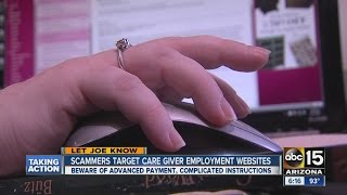 Scammers target caregiver employment websites