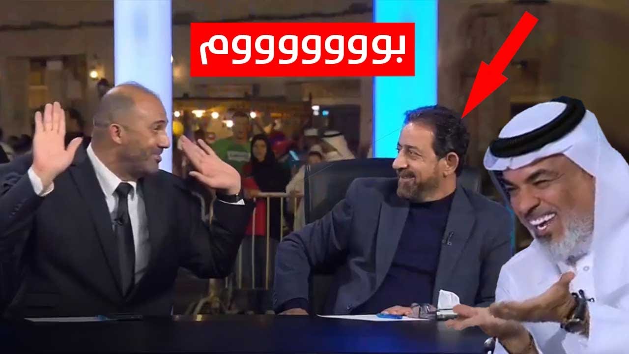 محمد خلف يتلقى ضربة جزائرية وقنبلة ضحك في الاستوديو