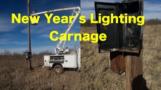 Lightning Strike on Some Oilfield Electrical Equipment.