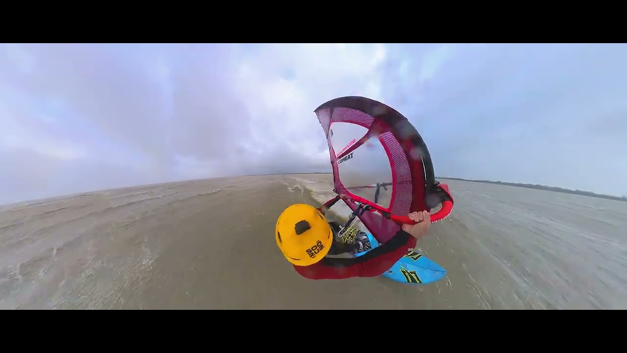 19/02/26 session hardcore en windsurf dans la tempête PEDRO. Spot: Aytré