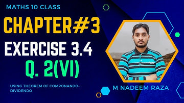 10th class maths chapter 3 || exercise 3.4 || question 2 || part 6 || by Nadeem Raza