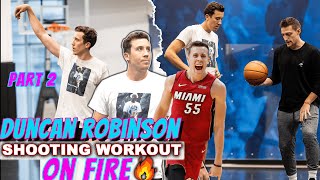 Duncan Robinson gets HOT in NBA shooting workout!! (Part 2)