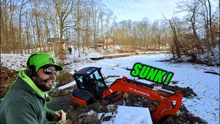 We Had To Recover This Stuck Excavator From A Lake Bottom!