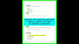 MEDICINE CPC PRACTICE QUESTIONS | MEDICAL CODING TEST PREP 25 HARDEST QUESTIONS 2026 UPDATED 2026