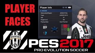 JUVENTUS PLAYER FACES / PES 2017