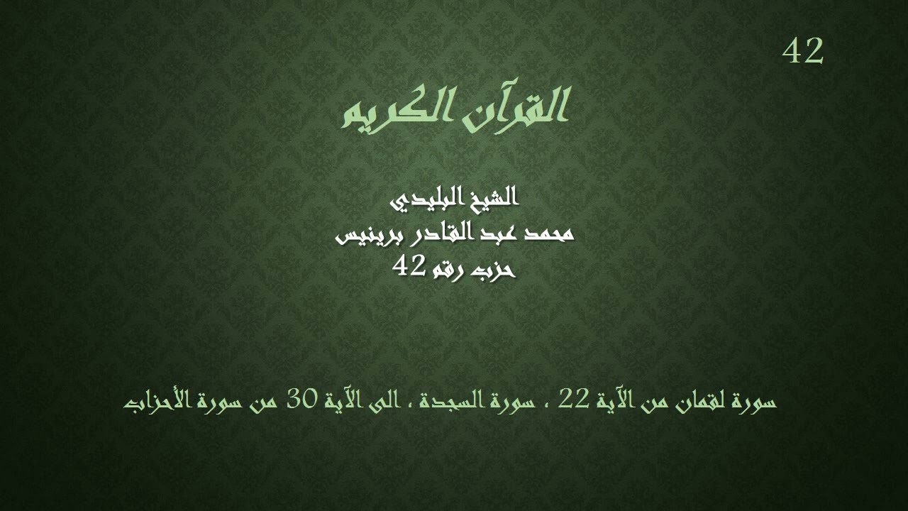 الشيخ البليدي - حزب 42