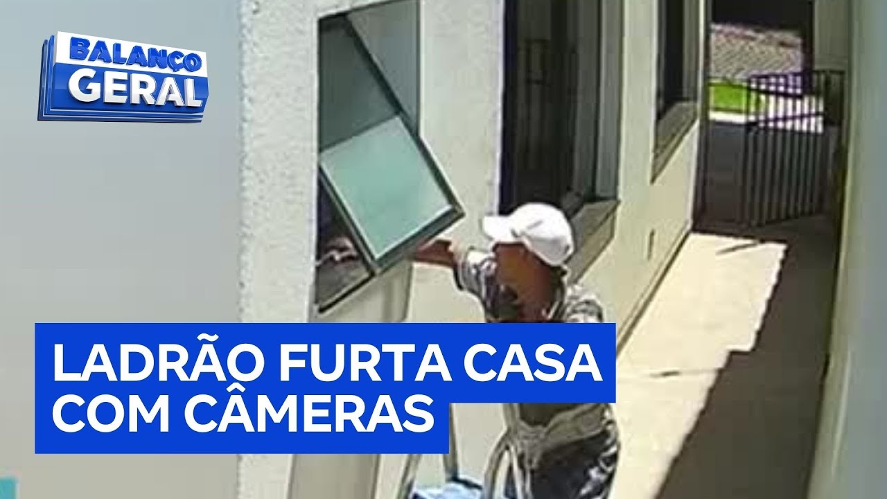 Ladrão não se intimida com câmeras de segurança e invade casa em Guarulhos (SP)