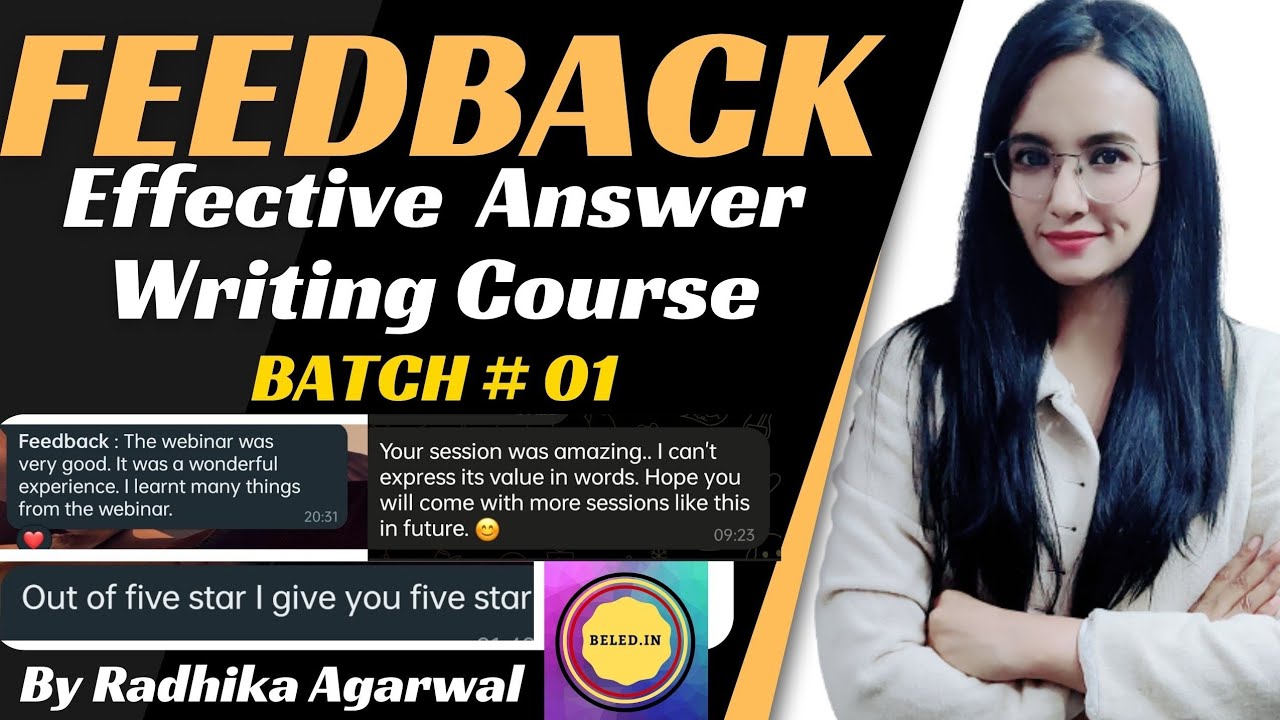 Feedback ️ by students for Effective Answer Writing course by Radhika ...