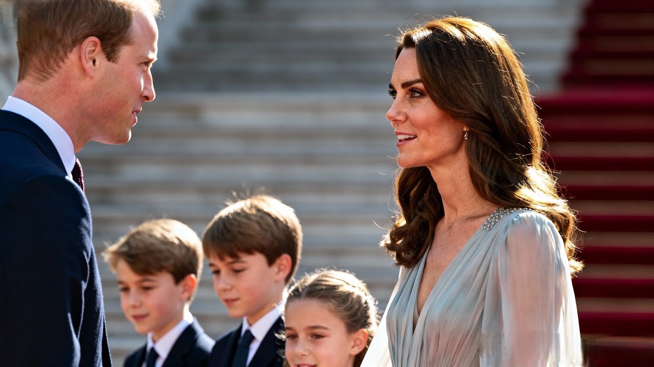 Graceful Royal Moment William Kate and Their Children Capture Hearts Worldwide Touching Coronation|