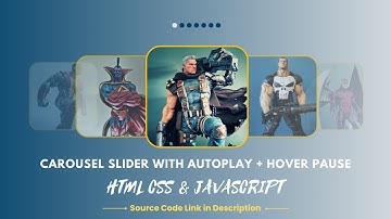 Carousel Slider With Auto-play + Hover Pause Using HTML CSS and JavaScript