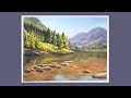 Watercolor Painting : Beautiful Lake Landscapes