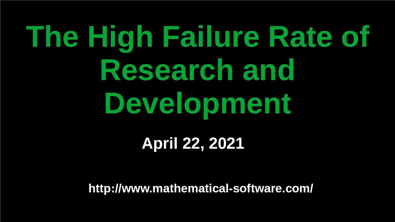 The High Failure Rate of Research and Development