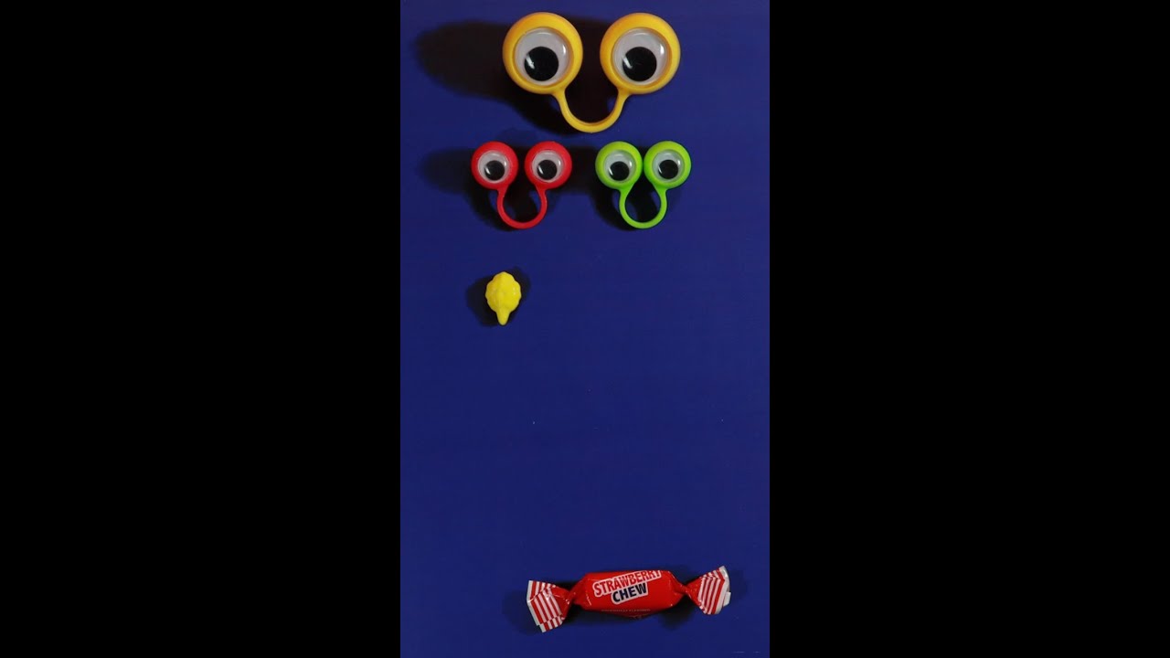 【Stop Motion】Googly Eyes Space Invader