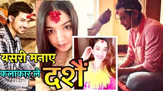 Anmol kc देखी pooja sharma : यसरी मनाए नेपाली कलाकारले दशैँ | celebrities dashain tika 2076