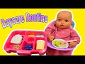 Baby Ava doll Packing Lunchbox for Daycare baby doll Daycare routine feeding and changing baby doll