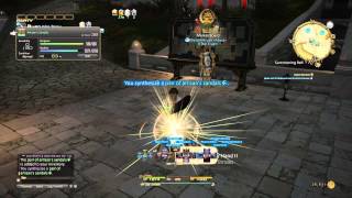 FINAL FANTASY XIV: A Realm Reborn crafting 4 star artisan sandals and melding with best materia