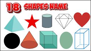 Shapes Name for Kids | Learn Shapes in English &amp; Hindi | Basic &amp; 3D Shapes