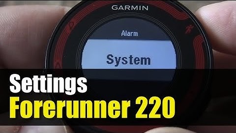 Garmin Forerunner 220 - System Settings