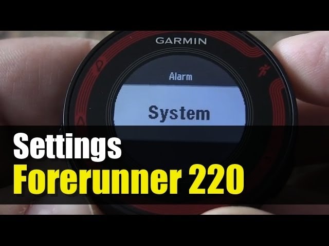 Garmin Forerunner 220 - System Settings - YouTube