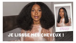 JE LISSE MES CHEVEUX AFRO | CRÉPUS | FRISÉS