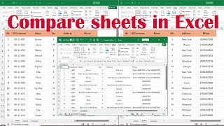 How to Compare two sheets/files in Excel