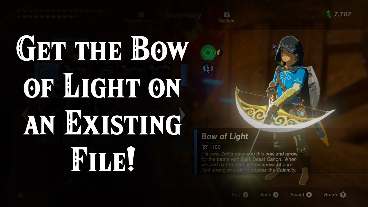 vejledning Glat alien How to Get the Bow of Light on Your EXISTING FILE in Zelda Breath of the  Wild! - YouTube