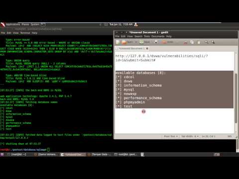 Sql injection pentesting using sqlmap