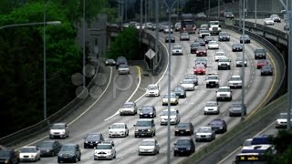 I-5 Rush Hour Morning Seattle 1080P Hd. Stock Footage