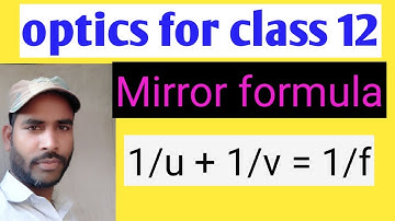 Mirror formula. Relation between object distance, image distance and focal length for mirror